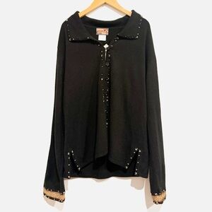 April Cornell Vintage Beaded‎ Cardigan Size Large